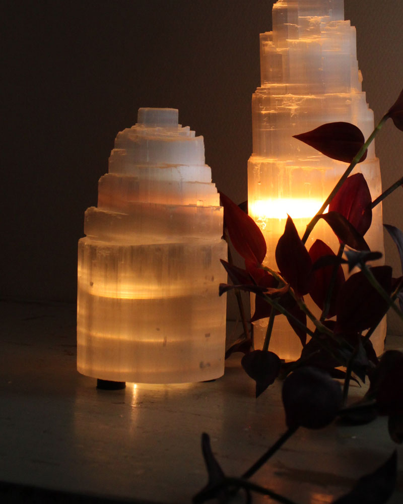 Selenite Lamp 15 cm