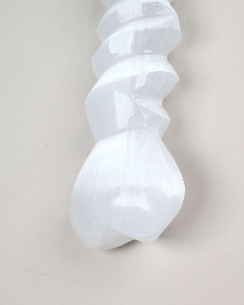 Selenite Sword with Spiral 25 cm