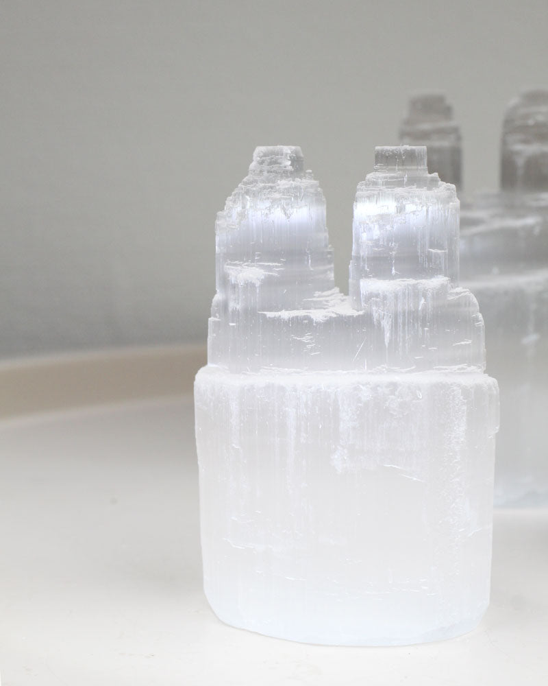 Selenite Twin Tower 10 cm