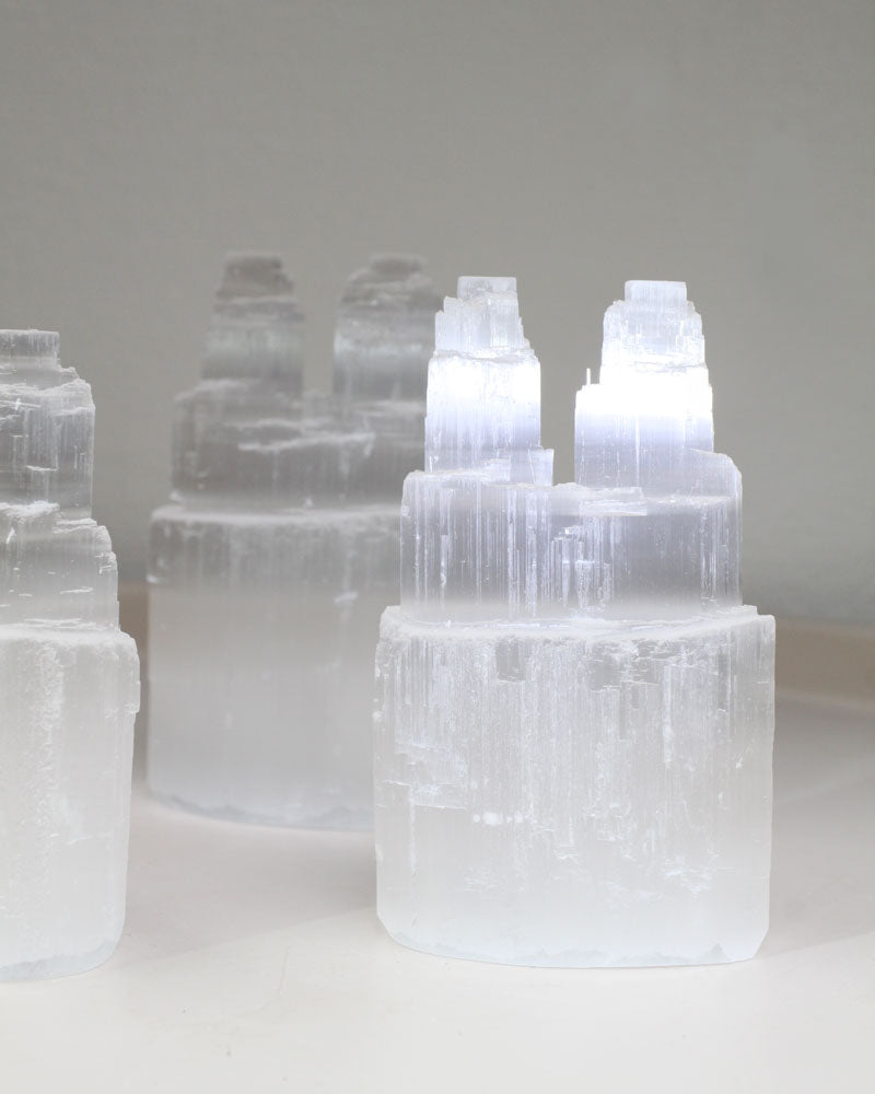 Selenite Twin Tower 10 cm