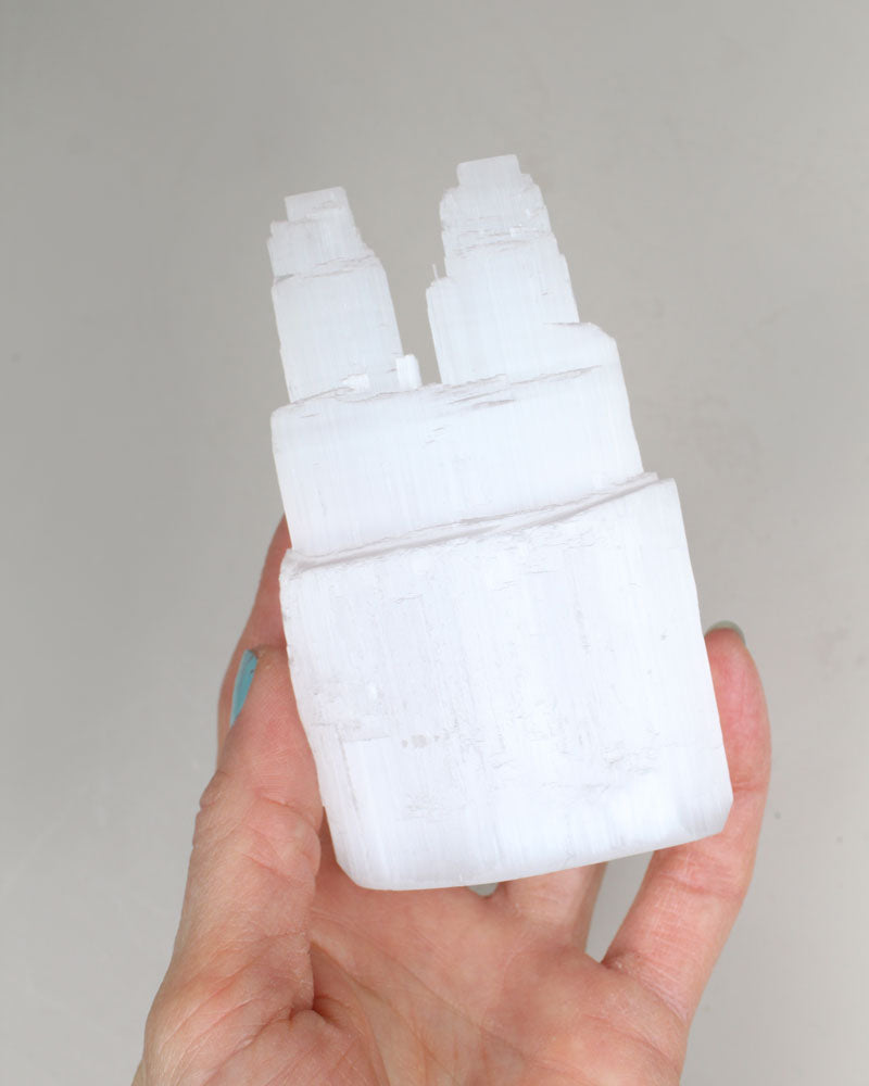 Selenite Twin Tower 10 cm