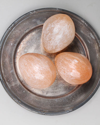 Selenite Egg orange