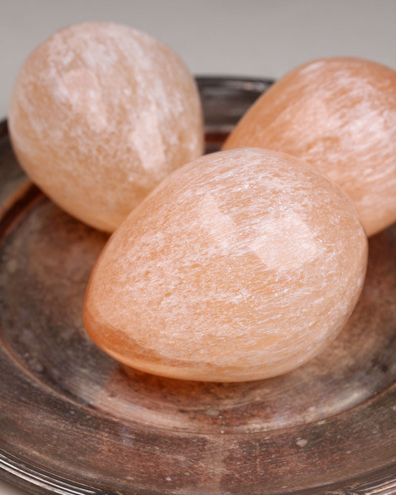Selenite Egg orange