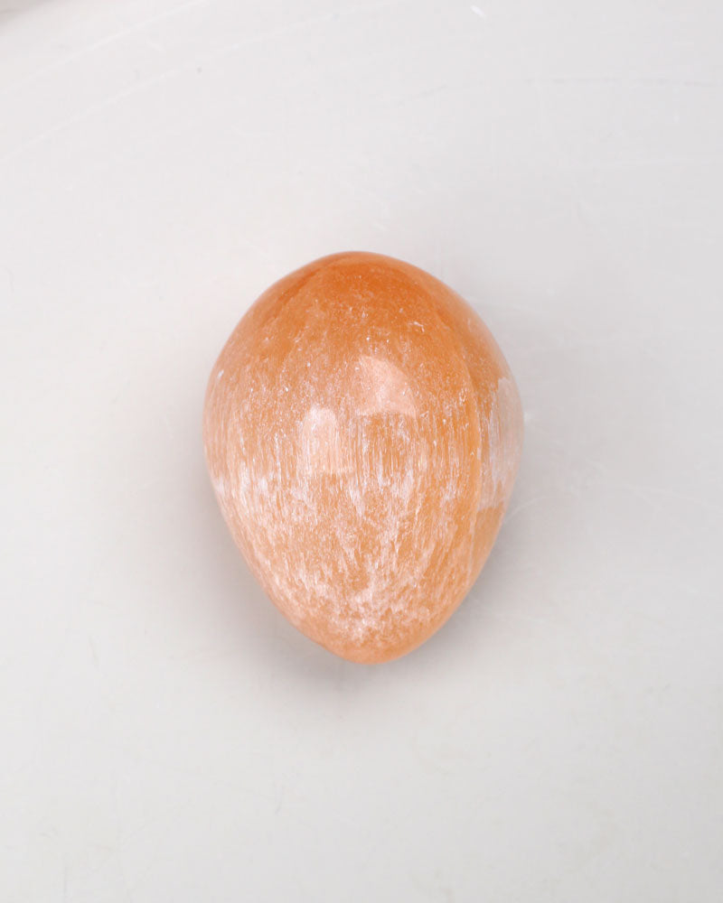 Selenite Egg orange