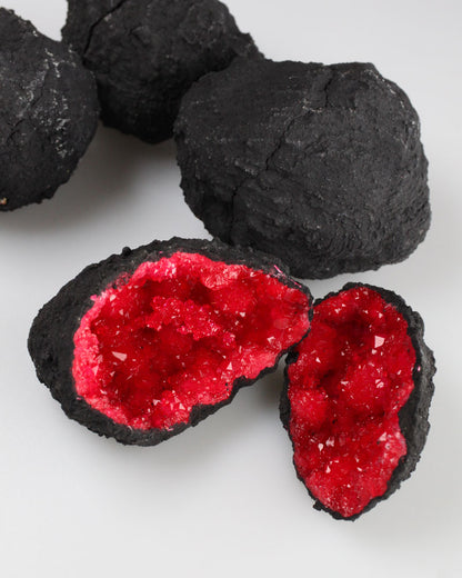Red Dyed Quartz Geodes