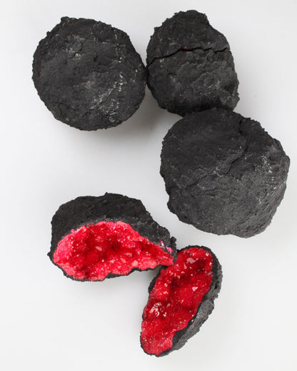 Red Dyed Quartz Geodes