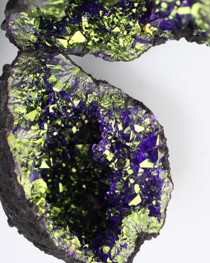 Golden Violet Dyed Geodes