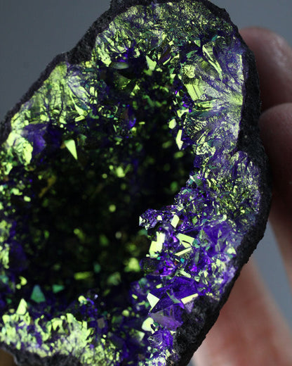 Golden Violet Dyed Geodes
