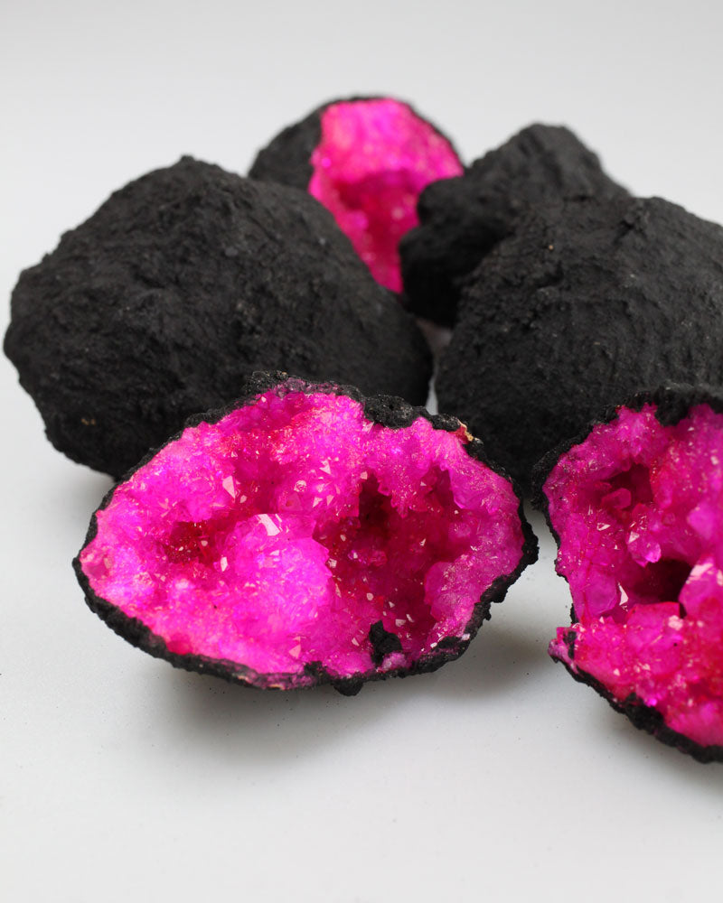 Rosa färgade geoder