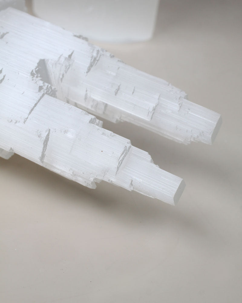 Selenit Tvillingtorn 20 cm