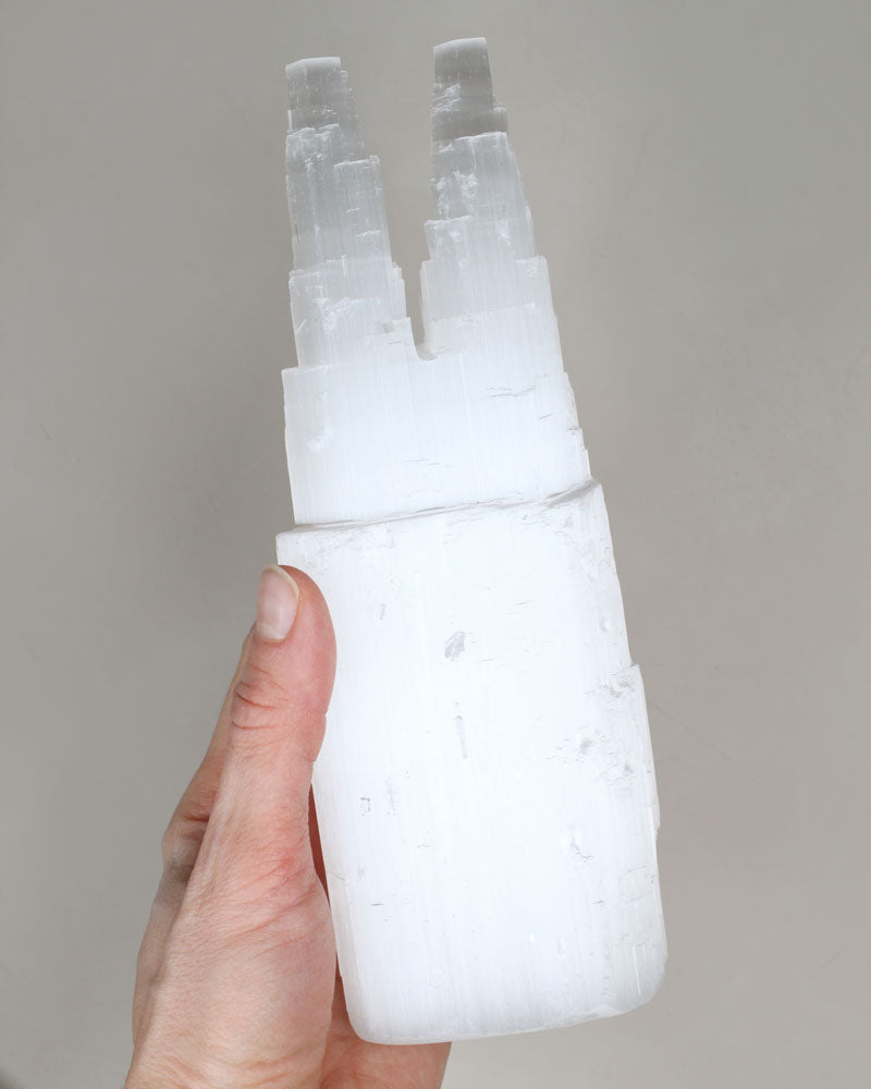Selenit Tvillingtorn 20 cm