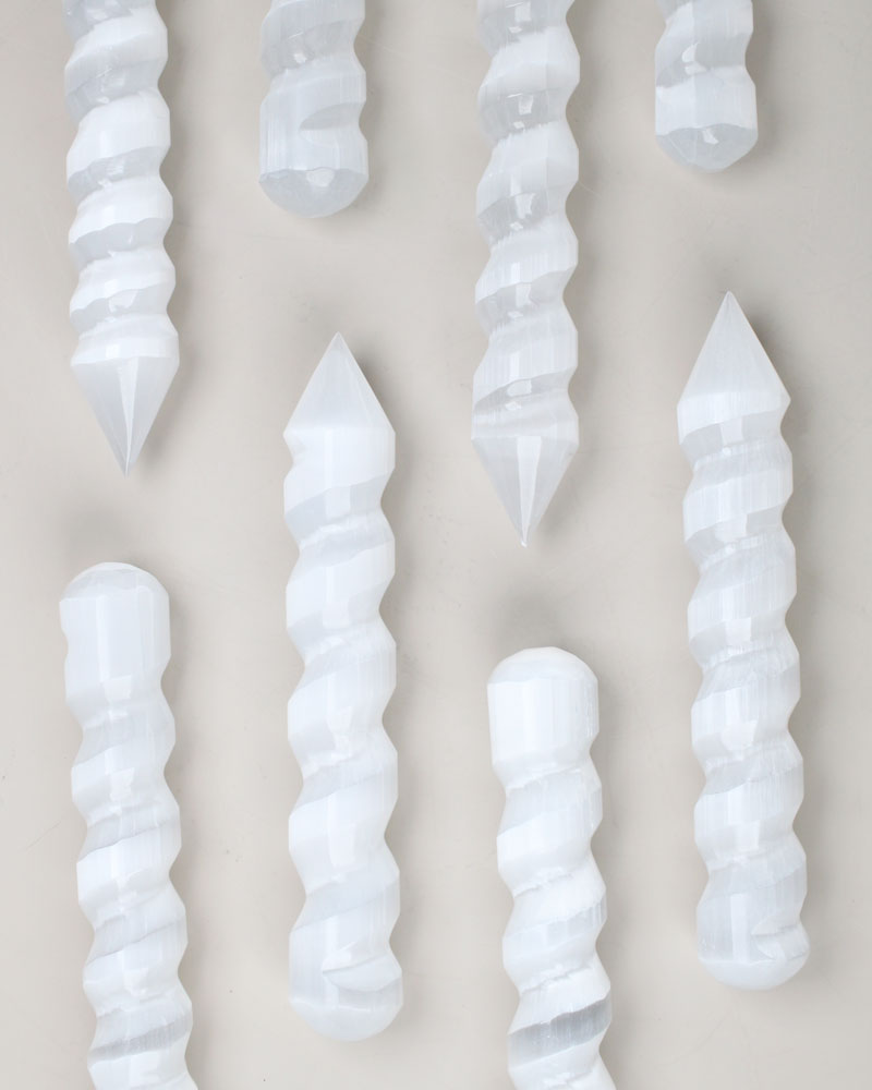 Selenitspiralstav 16 cm