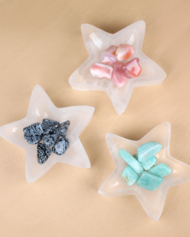 Selenite star Bowl 10 cm