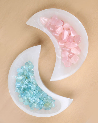 Selenite moon bowl 15 cm