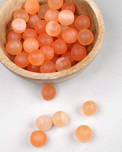 Selenite pocket stone orange