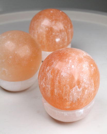 Selenite sphere orange 7-8 cm