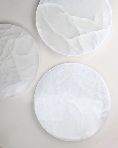 Selenite circle plate 15 cm